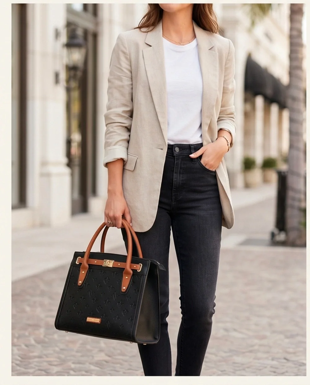 No.13 Adrienne Vittadini The Marseille Signature Collection Satchel
